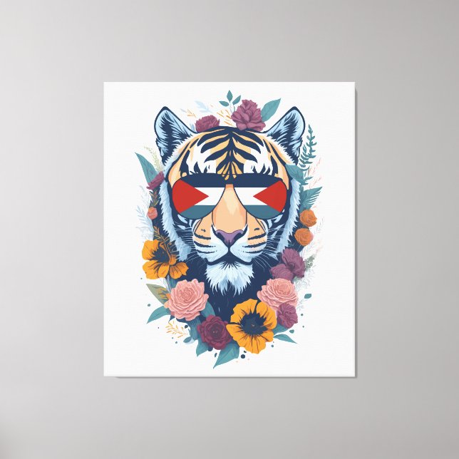 Palestinian tiger - Palestine FLAG  Canvas Print (Front)