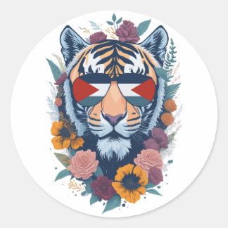 Palestinian tiger - Palestine FLAG Classic Round Sticker