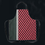 Palestinian watermelon Hatta Keffiyeh Kufiya Folk Apron<br><div class="desc">watermelon Kufiya, kufiyyeh, kaffiyyeh or also called Hatta is an old Palestinian traditional headwear pattern that carries a deep value to every Palestinian and later became a symbol of resistance and freedom worldwide. Each pattern in the Hatta Kufiya represents palestine element culture. This design is for Palestinians, Palestine lovers, pro-Palestinian...</div>
