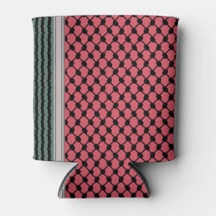 Palestinian watermelon Hatta Keffiyeh Kufiya Folk Can Cooler