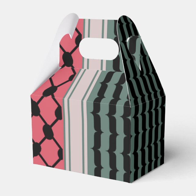 Palestinian watermelon Hatta Keffiyeh Kufiya Folk Favor Box (Front Side)