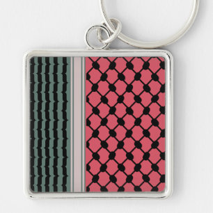 Palestinian watermelon Hatta Keffiyeh Kufiya Folk Keychain