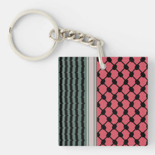 Palestinian watermelon Hatta Keffiyeh Kufiya Folk Keychain