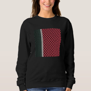 Palestinian watermelon Hatta Keffiyeh Kufiya Folk Sweatshirt