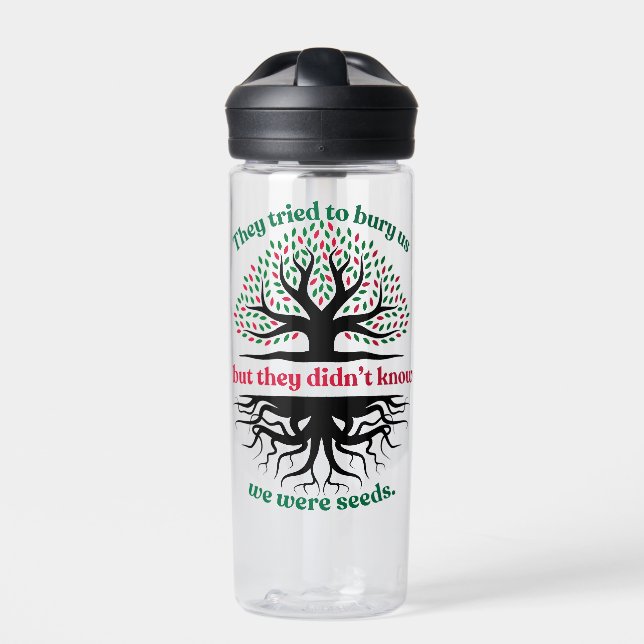 Palestinian We Were Seeds Water Bottle (Front)
