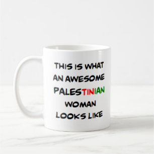 palestinian woman, awesome coffee mug