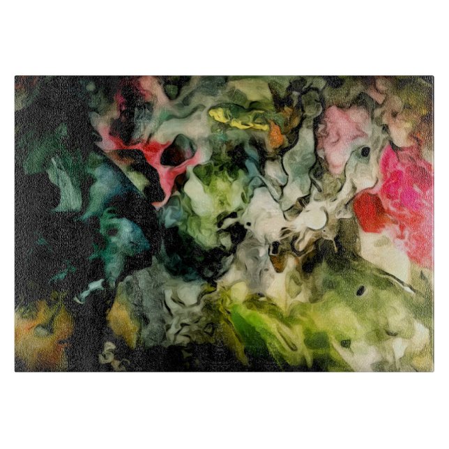 Palette Abstract Pattern Cutting Board (Front)