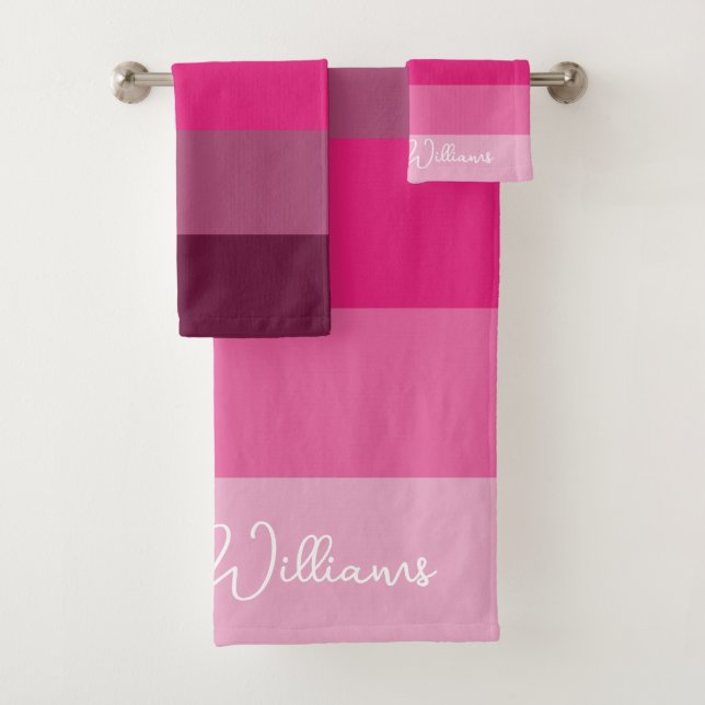 PALETTE DE COULEUR ROSE JOLIE PALE PLUM STRIPE MOT (En situation)