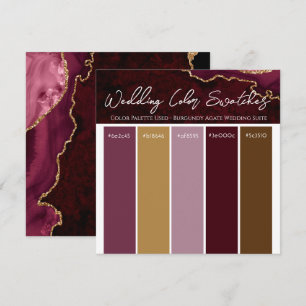 Palette de couleurs de mariage Invitation Agate Bo