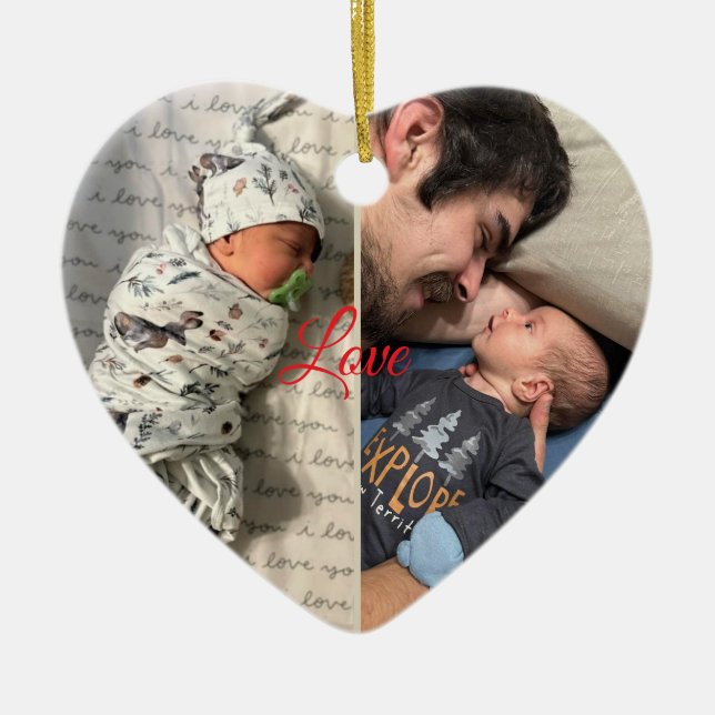 Palette Personalized Photo Design Ceramic Ornament (Front)