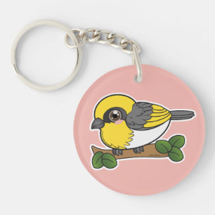 Palila Hawaii Forest Bird  Keychain