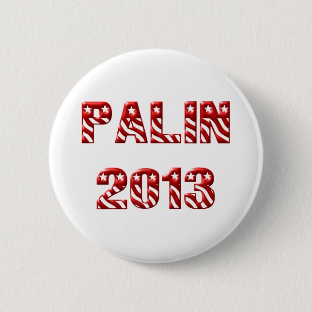 Palin 2013 Red 2 Inch Round Button (Front)