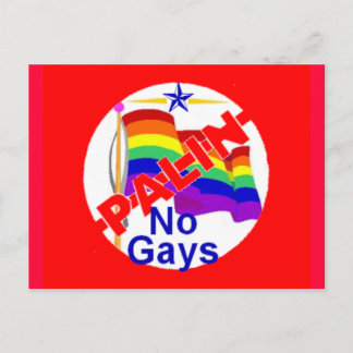 Palin ANTI GAY Postcard