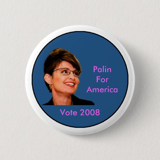Palin for America 2 Inch Round Button (Front)