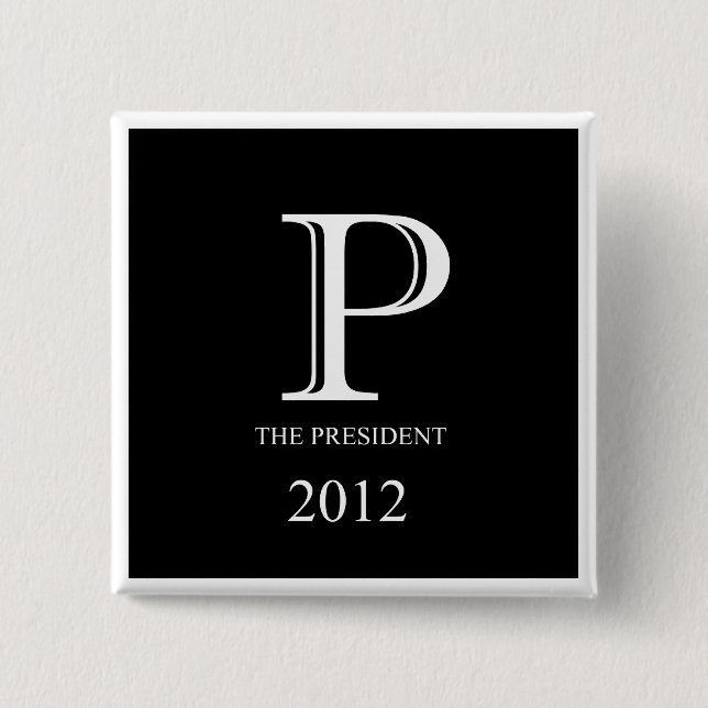 Palin for President 2 Inch Square Button (Front)