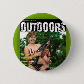 palin outdoors magazine spoof 2 inch round button