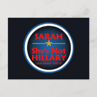 Palin VP HILLARY Postcard