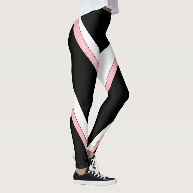 Palisade Designs Friendly Pink Ribbon Flow Leggings (Right)