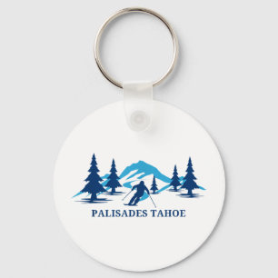 Palisades tahoe california ski resort skiing skier keychain