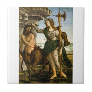 Pallas and the Centaur by Sandro Botticelli Tile