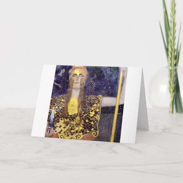 Pallas Athena, Gustav Klimt Card (Front)