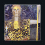 Pallas Athena, Gustav Klimt Magnet<br><div class="desc">Gustav Klimt (July 14, 1862 – February 6, 1918) was an Austrian symbolist painter and one of the most prominent members of the Vienna Secession movement. Klimt is noted for his paintings, murals, sketches, and other objets d'art. In addition to his figurative works, which include allegories and portraits, he painted...</div>