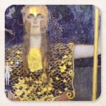 Pallas Athena, Gustav Klimt Square Paper Coaster<br><div class="desc">Gustav Klimt (July 14, 1862 – February 6, 1918) was an Austrian symbolist painter and one of the most prominent members of the Vienna Secession movement. Klimt is noted for his paintings, murals, sketches, and other objets d'art. In addition to his figurative works, which include allegories and portraits, he painted...</div>