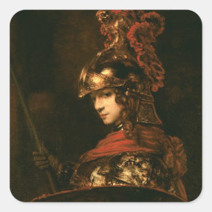 Pallas Athena or, Armoured Figure, 1664-65 Square Sticker