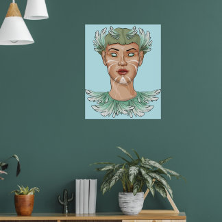 Pallas Athene Divine Feminine Sacred Art  Poster