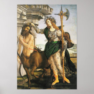 Pallas & Centaur, Botticelli Renaissance Fine Art Poster