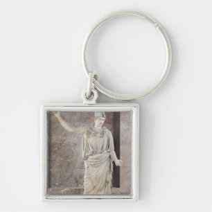 Pallas de Velletri, statue of helmeted Athena Keychain