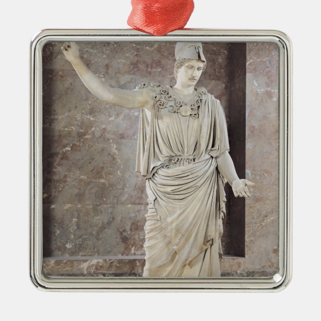 Pallas de Velletri, statue of helmeted Athena Metal Ornament (Front)