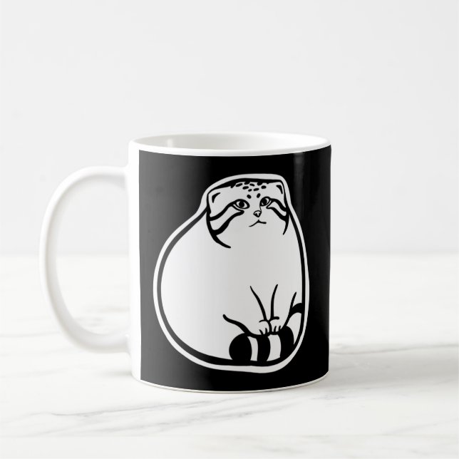 Pallas'S Cat Paws On Tailstylized Of A Chonker Coffee Mug (Left)