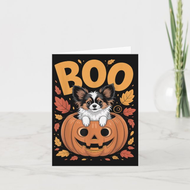 Pallon Costume On Pumpkin Halloween Pallon  Card (Front)