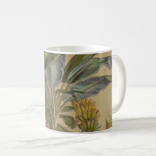 Palm Antique Tropical Fruit Botanical Art Coffee Mug (Front Right)