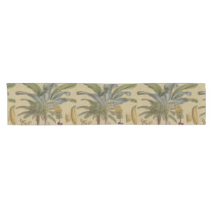 Palm Antique Tropical Fruit Botanical Art Short Table Runner