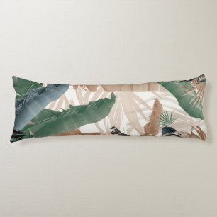 Palm Banana Leaves Bliss (Fall Colours) 1 #tropica Body Pillow