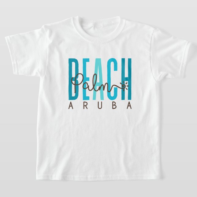 Palm Beach Aruba (Ocean) T-Shirt (Laydown)