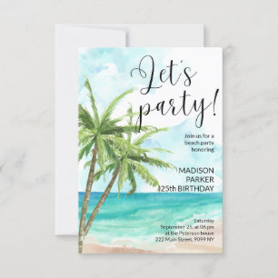 Palm Beach Birthday Invitation