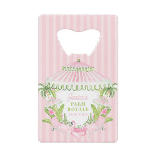 Palm Beach Cabana Bach Club Bachelorette Credit Card Bottle Opener