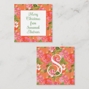 Palm Beach Christmas Ornaments Gift Enclosure Card