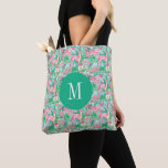 Palm Beach Christmas Reindeer Monogrammed Tote Bag<br><div class="desc">PreppyPrint.com - Add your personalized touch to this tote bag. Click "edit design" to change the font,  image size,  etc. Transfer this design onto the products of your choice too! Please visit my designer store,  PreppyPrint.com,  for coordinating items.</div>