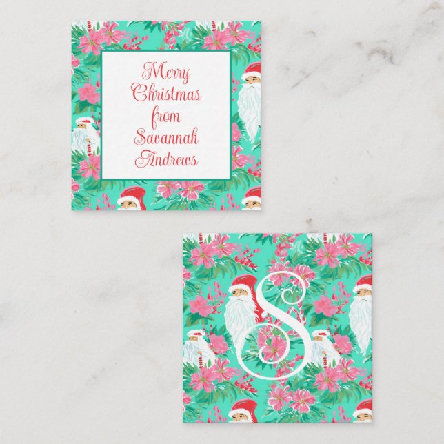 Palm Beach Christmas Santa Gift Enclosure Card (Front/Back)