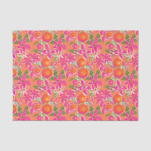 Palm Beach Christmas Watercolor Orange Ornaments Tissue Paper