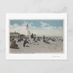 Palm Beach, FL - The Swimming Hour Postcard