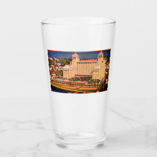 Palm Beach, Florida - Vintage Skyline Photo Glass