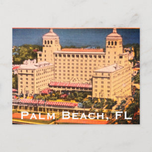 Palm Beach, Florida - Vintage Skyline Photo Postcard