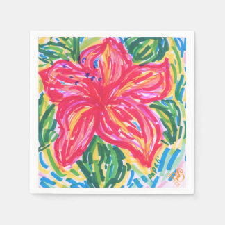 Palm Beach Hibiscus napkin