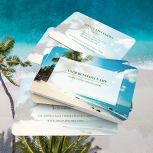 Palm Beach House Rental Travel Agent Spa Boutique Business Card