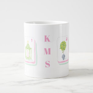 Palm Beach Mahjong Tile Personalized 15 Oz Large Coffee Mug